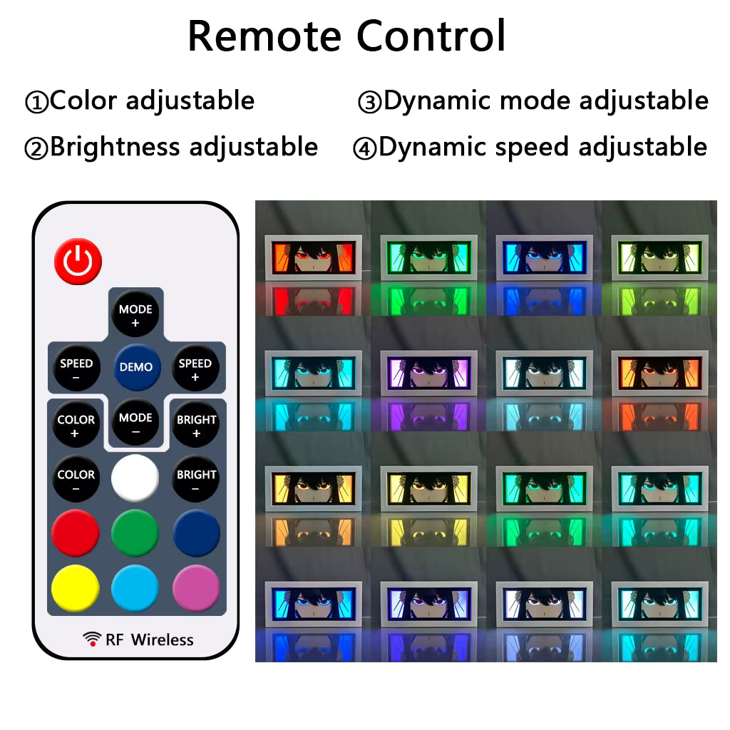 Cadre LED Jujutsu Kaisen – Décoration Lumineuse Anime